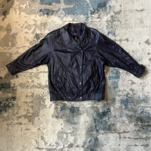 Purple Korean leather jacket